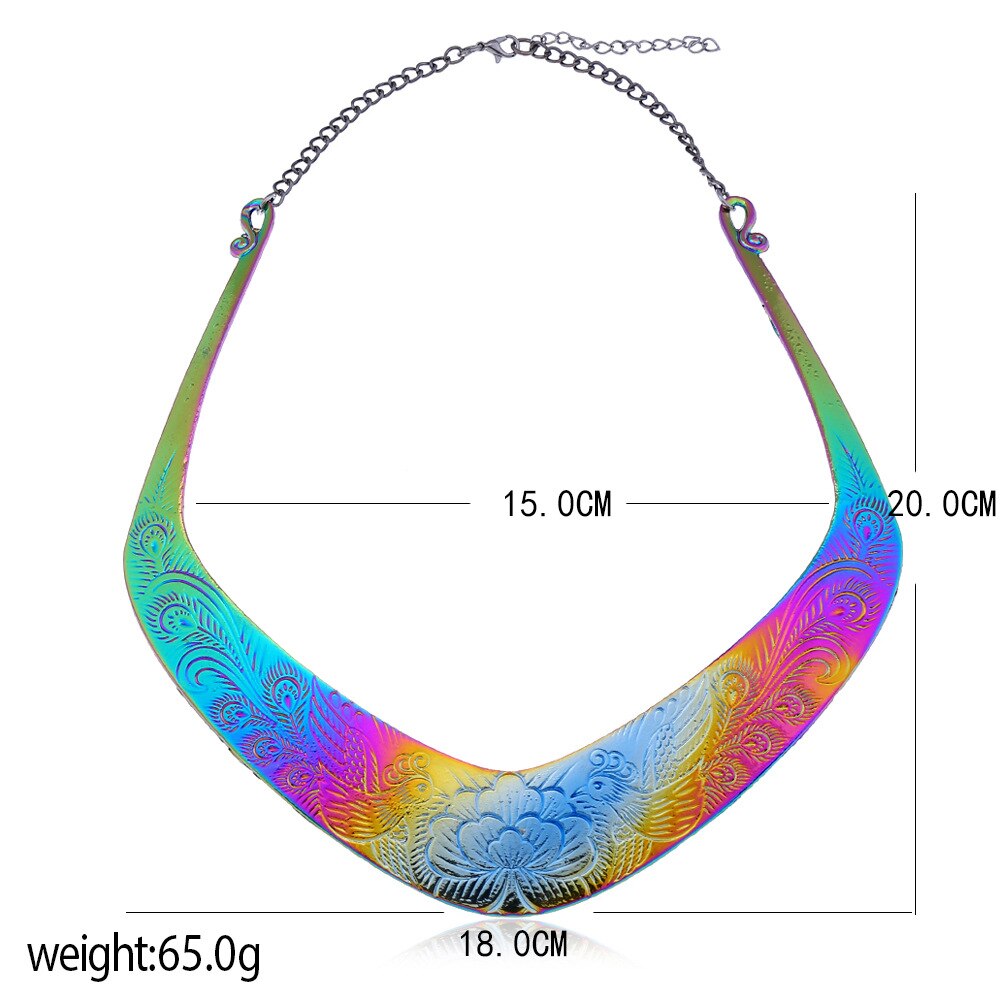 Liuxsp Vintage Statement Choker Necklace Bohemian Style Female Jewelry Torque Necklace For Women