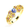 L 925 sterling silver Tanzanite rings retro style palace natural Tanzanite Garnet rings for women Tanzanite jewelry