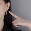 Lock Stud Earrings For Women 925 Stamp Silver Color Piercing Ear Long Earring Wedding Designer  Jewelry Christmas