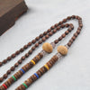 Lodisney Buddha Toem Necklace Vintage Ethnic Elephant Necklace Coconut Shell Beads Necklace Wood Beads Necklace Jewelry
