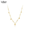 Lokaer Casual/Sporty Titanium Stainless Steel Round Ball Choker Necklace Chain Pendant Necklace Jewelry For Women N21145