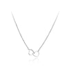 Lokaer Romantic Titanium Stainless Steel Double Heart Choker Necklaces Jewelry Chain Pendant Necklace For Women N21143