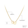 Lokaer Romantic Titanium Stainless Steel Double Heart Choker Necklaces Jewelry Chain Pendant Necklace For Women N21143