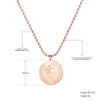 Lokaer Rose Gold Color Round Coin Pendant Necklace for Women Simple Portrait Charm Necklace Dainty Gifts N18236