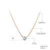 Lokaer Simple Design Rose Gold CZ Crystal Charm Pendant Necklaces For Women Girls Trendy Titanium Steel Office Necklace N20213