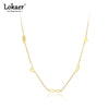 Lokaer Titanium Stainless Steel Forever & Heart & Wings Charm Pendant Necklace Jewelry Bohemia Necklace For Women N21134