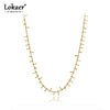 Lokaer Titanium Stainless Steel Vintage Ethnic Charm Choker Necklaces Office Style Pendant Chain Necklace For Women Girls N20125