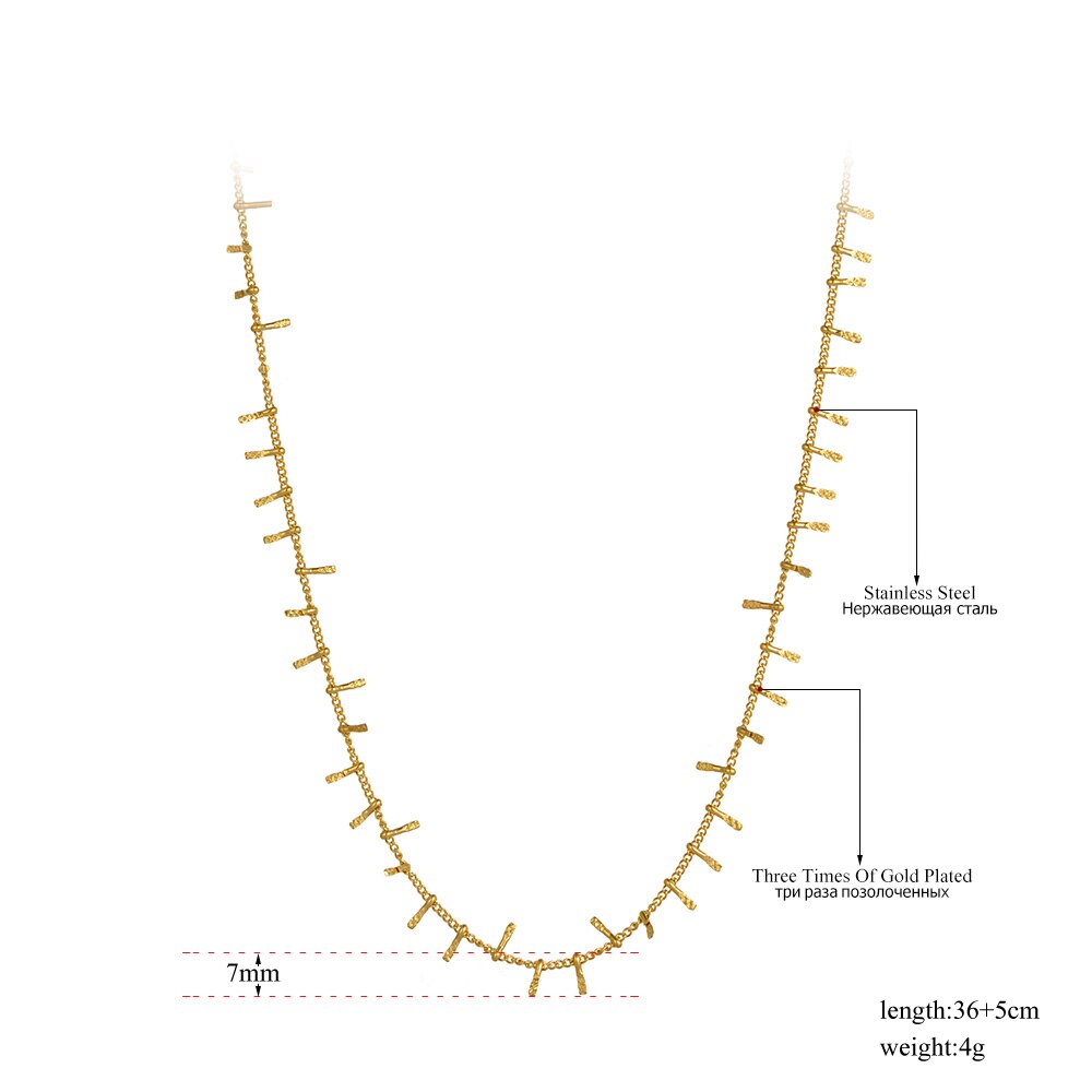 Lokaer Titanium Stainless Steel Vintage Ethnic Charm Choker Necklaces Office Style Pendant Chain Necklace For Women Girls N20125