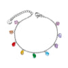 Lokaer Trendy Bohemia Stainless Steel Colorful CZ Crystal Choker Necklace Beach Jewelry Pendant Chain Necklace For Women N19125