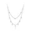 Lokaer Trendy Bohemia Stainless Steel Double-layer Charm Chain Choker Necklace Beach Jewelry Pendant Necklace For Women N19127