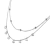 Lokaer Trendy Bohemia Stainless Steel Double-layer Charm Chain Choker Necklace Beach Jewelry Pendant Necklace For Women N19127