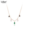 Lokaer Trendy Colorful Acrylic & Shell Charm Pendant Necklace For Women Stainless Steel Bohemia Party Necklace Jewelry N21097