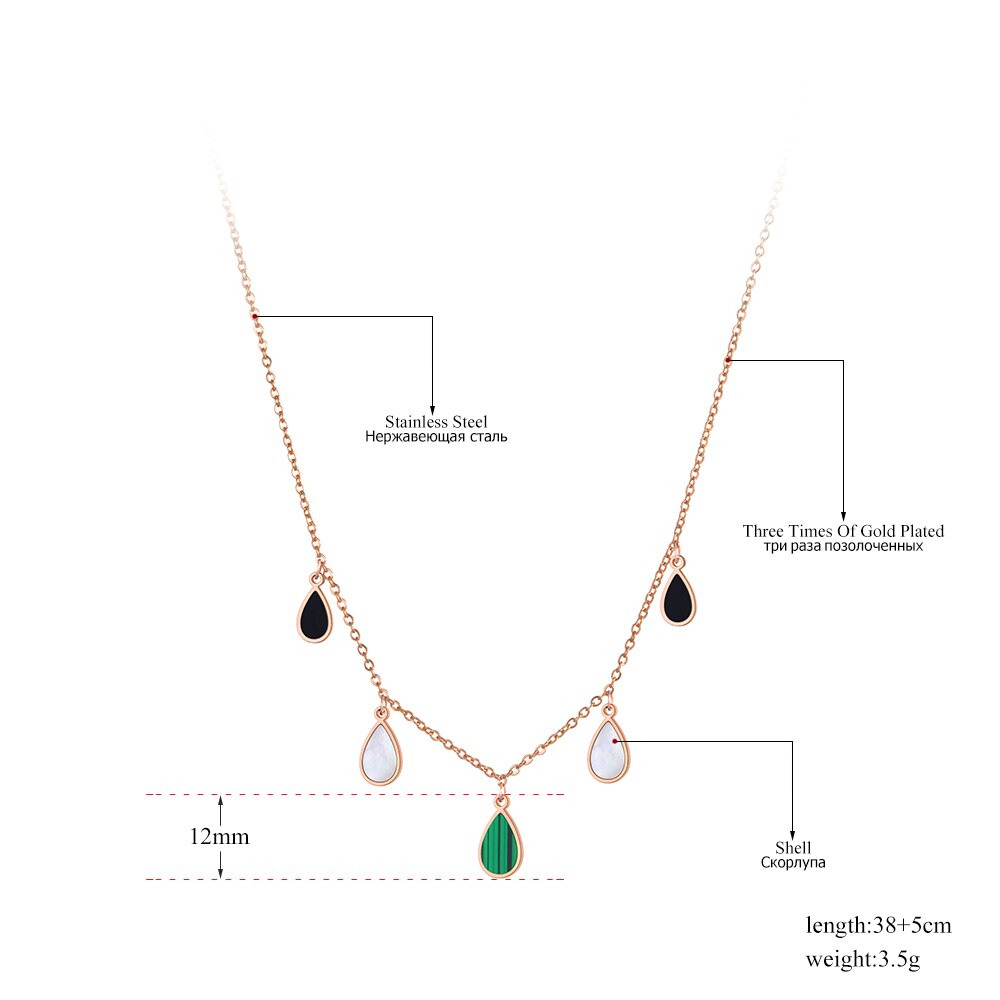 Lokaer Trendy Colorful Acrylic & Shell Charm Pendant Necklace For Women Stainless Steel Bohemia Party Necklace Jewelry N21097