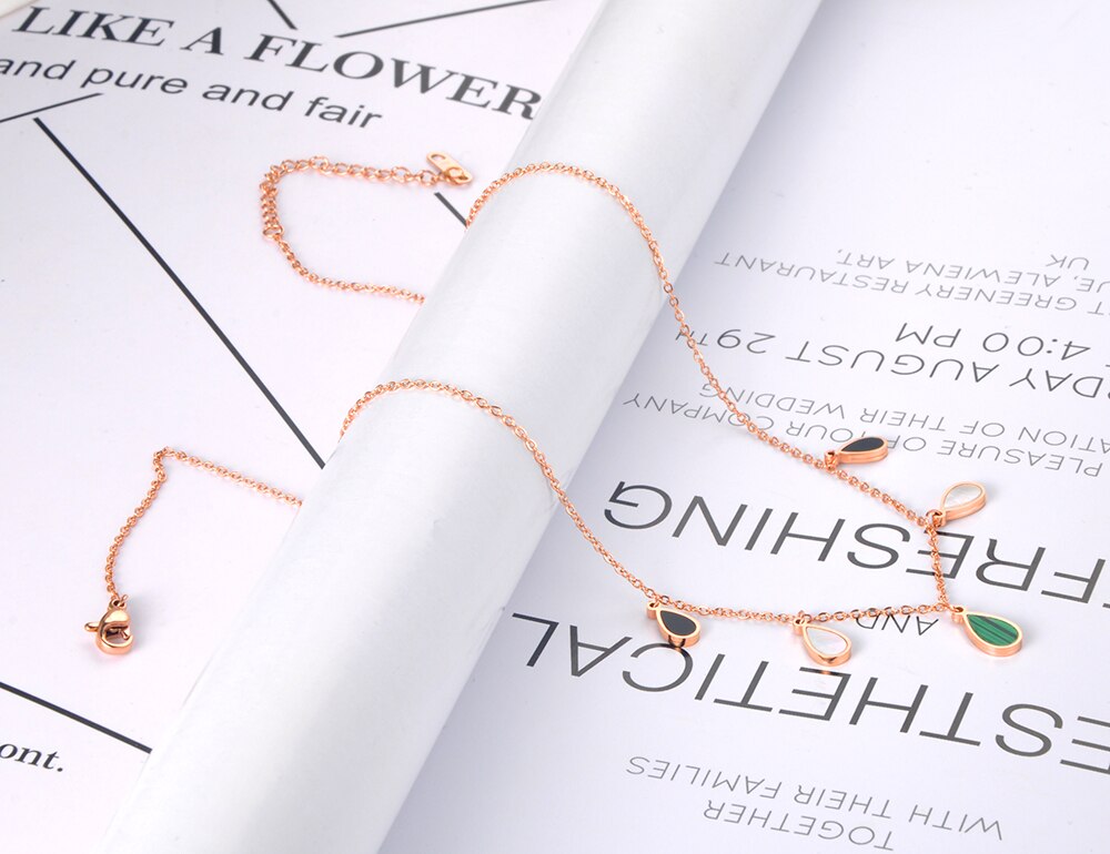 Lokaer Trendy Colorful Acrylic & Shell Charm Pendant Necklace For Women Stainless Steel Bohemia Party Necklace Jewelry N21097