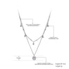 Lokaer Trendy Stainless Steel Double-layer Rhinestone Charm Choker Necklace Bohemia Beach Party Pendant Necklace For Girl N20226