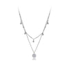 Lokaer Trendy Stainless Steel Double-layer Rhinestone Charm Choker Necklace Bohemia Beach Party Pendant Necklace For Girl N20226