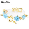 Lolita Cute Girl 100% Hand Crafted  Gold Spiked Lock Heart Collar With Key Rose Flowers Spikes Choker Transparent Necklace