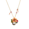 Long Chain Gold Color 2015 Summer Sweet Design Gift For Friend Simple Crystal Flower Necklace Pendants