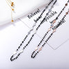 Long Crystal Evil Eye Charms Beaded Necklace For Women Exquisite Gold Silver Color Sweater Necklace Seaside Jewelry Gift