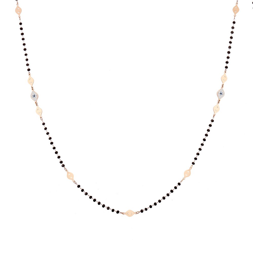 Long Crystal Evil Eye Charms Beaded Necklace For Women Exquisite Gold Silver Color Sweater Necklace Seaside Jewelry Gift