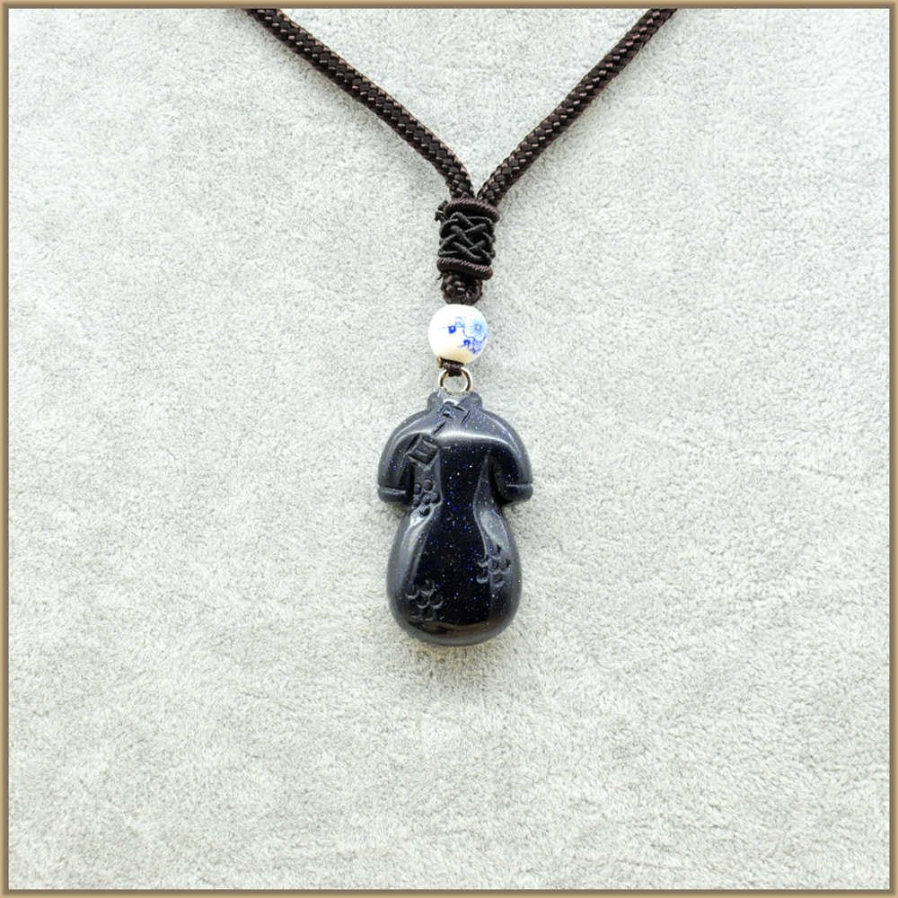 Long Natural Stone Crystal Vintage 8 Color Maxi Love Necklaces Pendants Multi-Layer Best Friends Necklace Women Long Jewelery