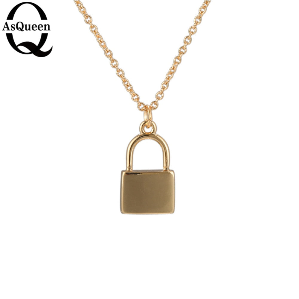 Long Necklaces & Pendants Lock Fashion Chain 2020 Collares Mujer Statement Necklace