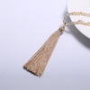 Long Pearl Sweater Chain Bohemian Tassel Sweater Chain pearl 4-5 mm Diameter Crystal 4 mm in Diameter
