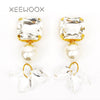 Long Short White Big Pearl Drop Earring Crystal Geometric Boho Statement Woman Earring Fashion Creative Gift Party Focus
