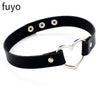 Long Spike Choker Necklaces Punk Faux Leather Collar For Women Men Cool Big Rivets Studded Chocker Necklace Goth Style Accessori