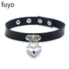 Long Spike Choker Necklaces Punk Faux Leather Collar For Women Men Cool Big Rivets Studded Chocker Necklace Goth Style Accessori