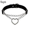 Long Spike Choker Necklaces Punk Faux Leather Collar For Women Men Cool Big Rivets Studded Chocker Necklace Goth Style Accessori