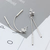 Long Tassel Earrings Long Earrings Silver 925 Sterling Silver Star Shape Fashion drop earrings jewelry For Women Girl Wholesale