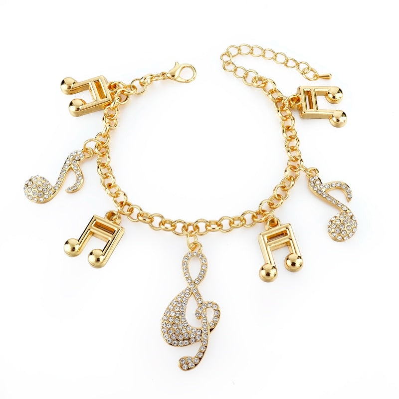 Heart Beetle Charm Bracelets Bangles For Women Gold Color Bracelet Austrian Crystal Chain Pulseras SBR140221