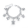 Heart Beetle Charm Bracelets Bangles For Women Gold Color Bracelet Austrian Crystal Chain Pulseras SBR140221