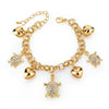Heart Beetle Charm Bracelets Bangles For Women Gold Color Bracelet Austrian Crystal Chain Pulseras SBR140221