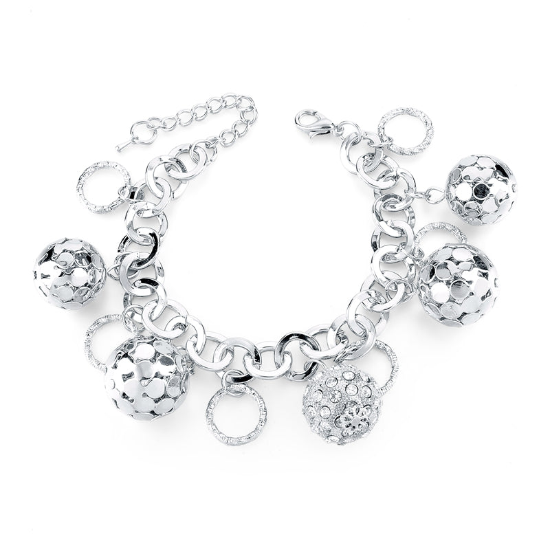 Heart Beetle Charm Bracelets Bangles For Women Gold Color Bracelet Austrian Crystal Chain Pulseras SBR140221