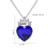 Los descendientes de película de Evie collar con corazón rojo Evie más bella corazón corona collar de la reina de corazones abanico traje joyería