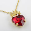Los descendientes de película de Evie collar con corazón rojo Evie más bella corazón corona collar de la reina de corazones abanico traje joyería