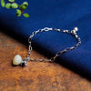 Lotus Authentic 925 Sterling Silver Jewelry Natural White Stone Bracelets Bangles for Women Party Gift