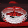 Lotus Buddhist Bracelet Rush Cuff Silver Colour Bangle  Quality Jewelry  Offers Christmas GaaBou