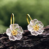 925 Sterling Silver Earrings Handmade Natural Designer Fine Jewelry Flower in the Rain Fashion Drop Earrings for Women