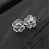 925 Sterling Silver Earrings for Women Natural Crystal Flower Stud Earring Wedding Earings Fashion Jewelry 2020