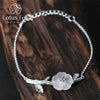 Real 925 Sterling Silver Bracelet Natural Crystal Handmade Fine Jewelry Creative Flower in the Rain Bracelet for Women