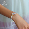 Real 925 Sterling Silver Creative Designer Handmade Fine Jewelry Unique Ethnic Rosy Clouds Fashion Bangle for Women