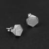 Real 925 Sterling Silver Creative North European Style Geometric Angles Design Fine Jewelry Stud Earrings for Women