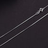 Real 925 Sterling Silver Fine Jewelry 8 Sides Glossy Snake Necklace Chain without Pendant for Women Collier Acessorios