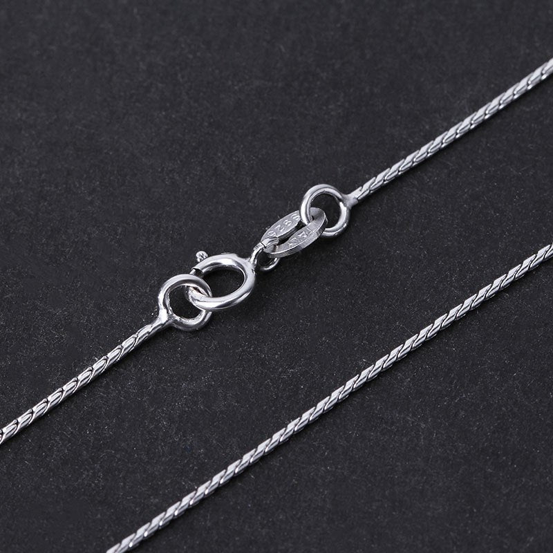Real 925 Sterling Silver Fine Jewelry High Quality Classic Design Necklace Chain for Women Acessorio Collier