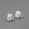 Real 925 Sterling Silver Handmade Fine Jewelry Minima Style Stereoscopic Triangle Stud Earrings for Women Brincos
