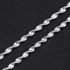 Real 925 Sterling Silver Handmade Fine Jewelry Top Quality Sparkle Twisted Necklace Chain for Women Collier Acessorios