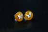Real 925 Sterling Silver Natural Amber Stone Handmade Designer Fine Jewelry Butterfly Stud Earrings for Women Brincos